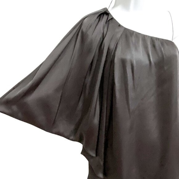 NWT Aidan Aidan Mattox Asymmetric Batwing Dress, Size 4, Gray - Picture 12 of 13